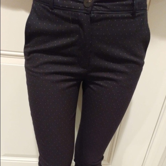 New Mango Polka-Dot Wool Pants, Size 2 U.S. - Picture 1 of 4